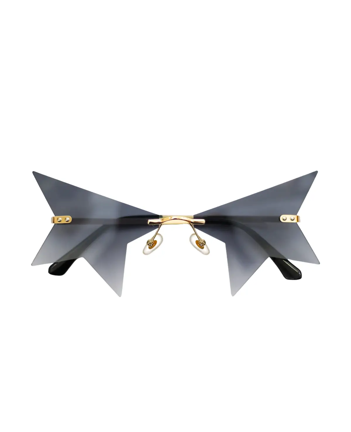 Cosmic Veil | Rimless Avant-Garde Starburst Sunglasses