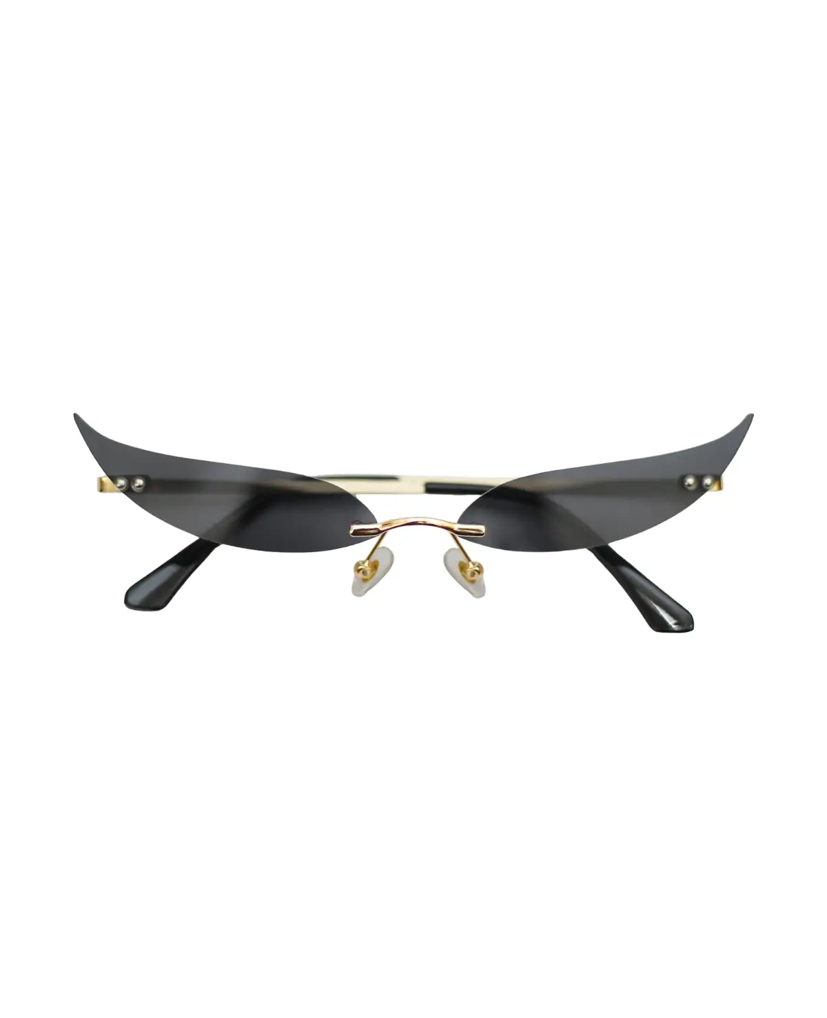 Ethereal Raven | Rimless Ultra-Slim Winged Sunglasses