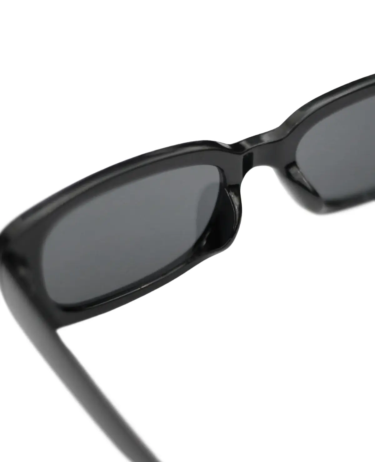 Athena | Slim Rectangular Black Sunglasses - Image 4