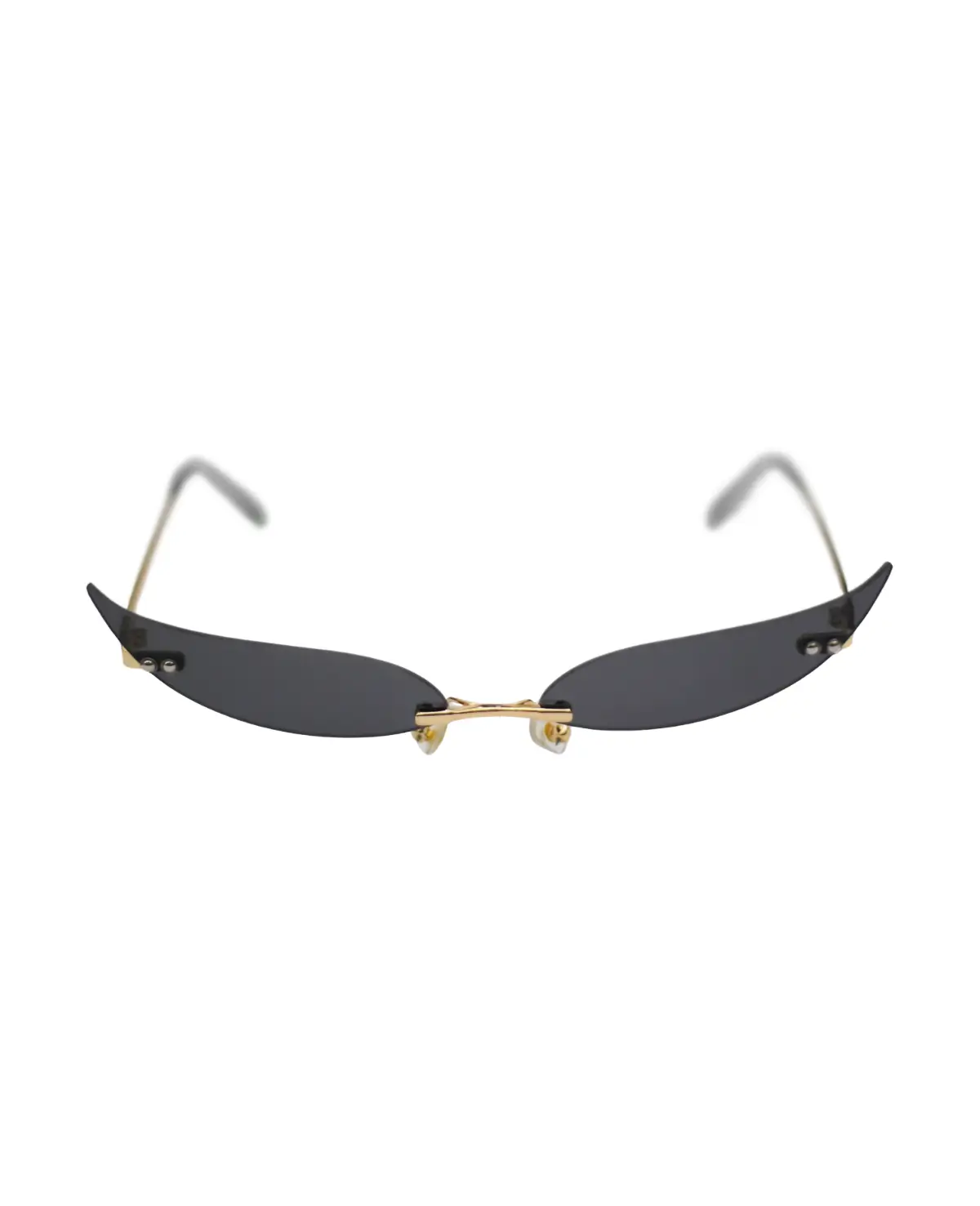 Ethereal Raven | Rimless Ultra-Slim Winged Sunglasses - Image 2