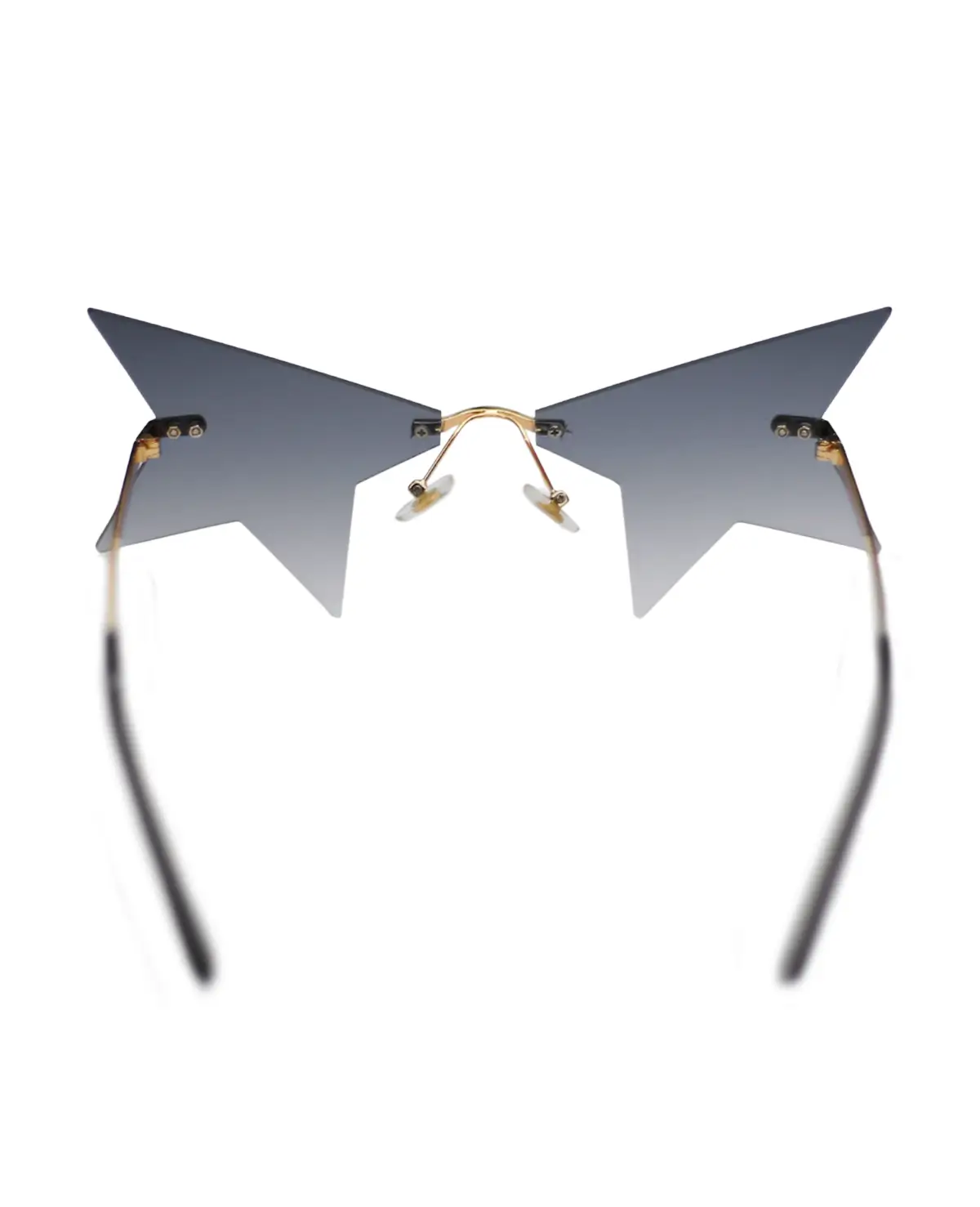 Cosmic Veil | Rimless Avant-Garde Starburst Sunglasses - Image 6