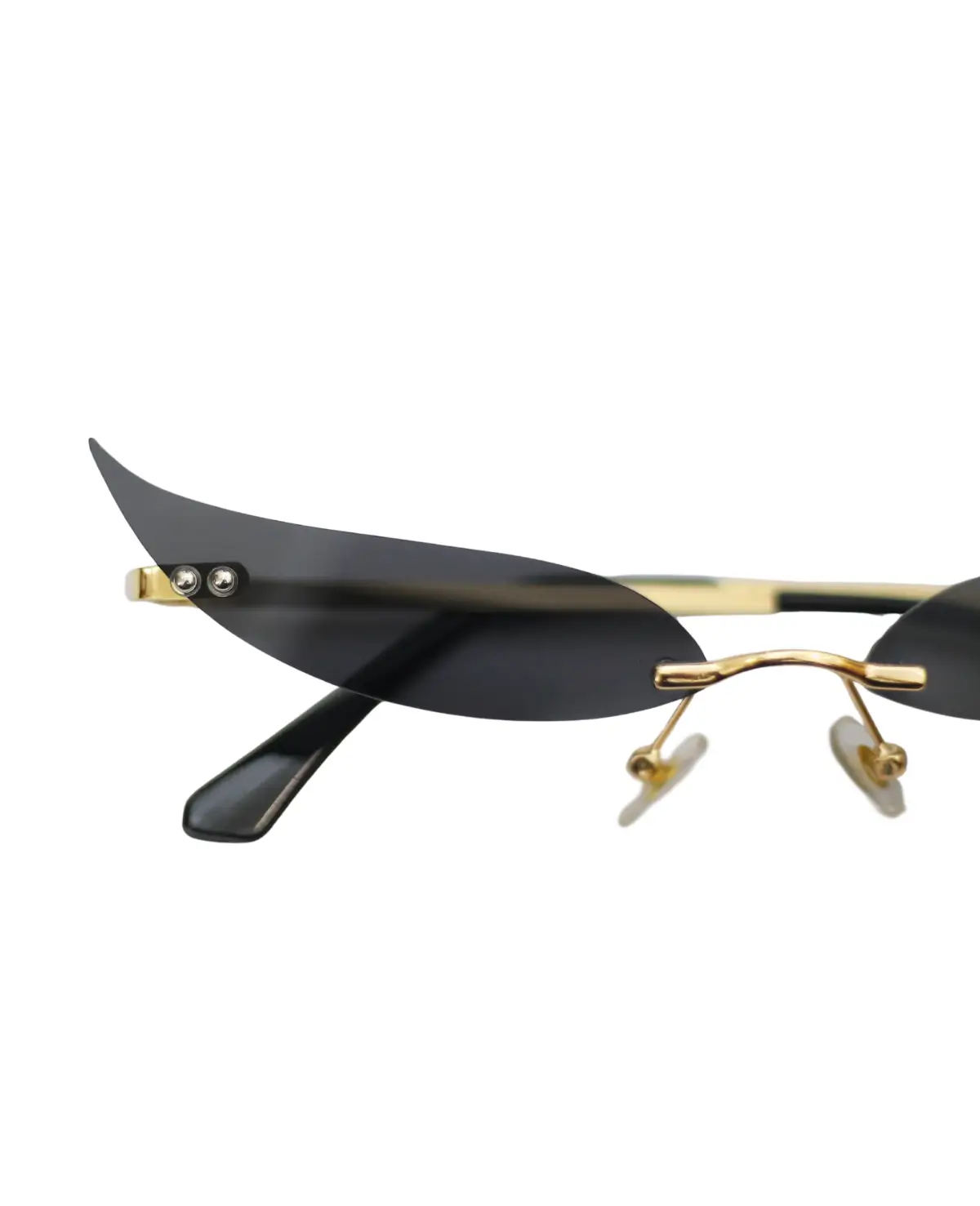 Ethereal Raven | Rimless Ultra-Slim Winged Sunglasses - Image 4