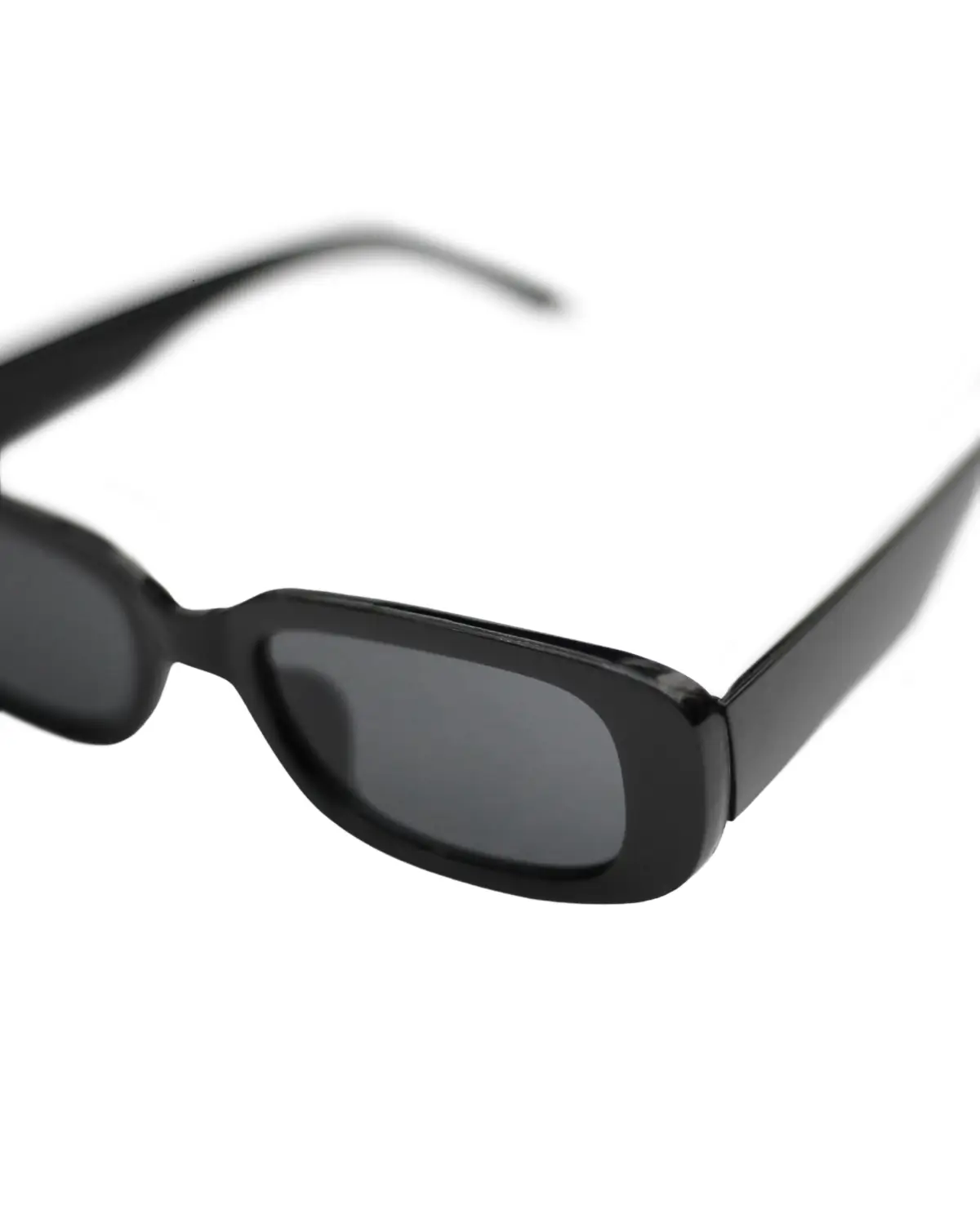 Athena | Slim Rectangular Black Sunglasses - Image 3