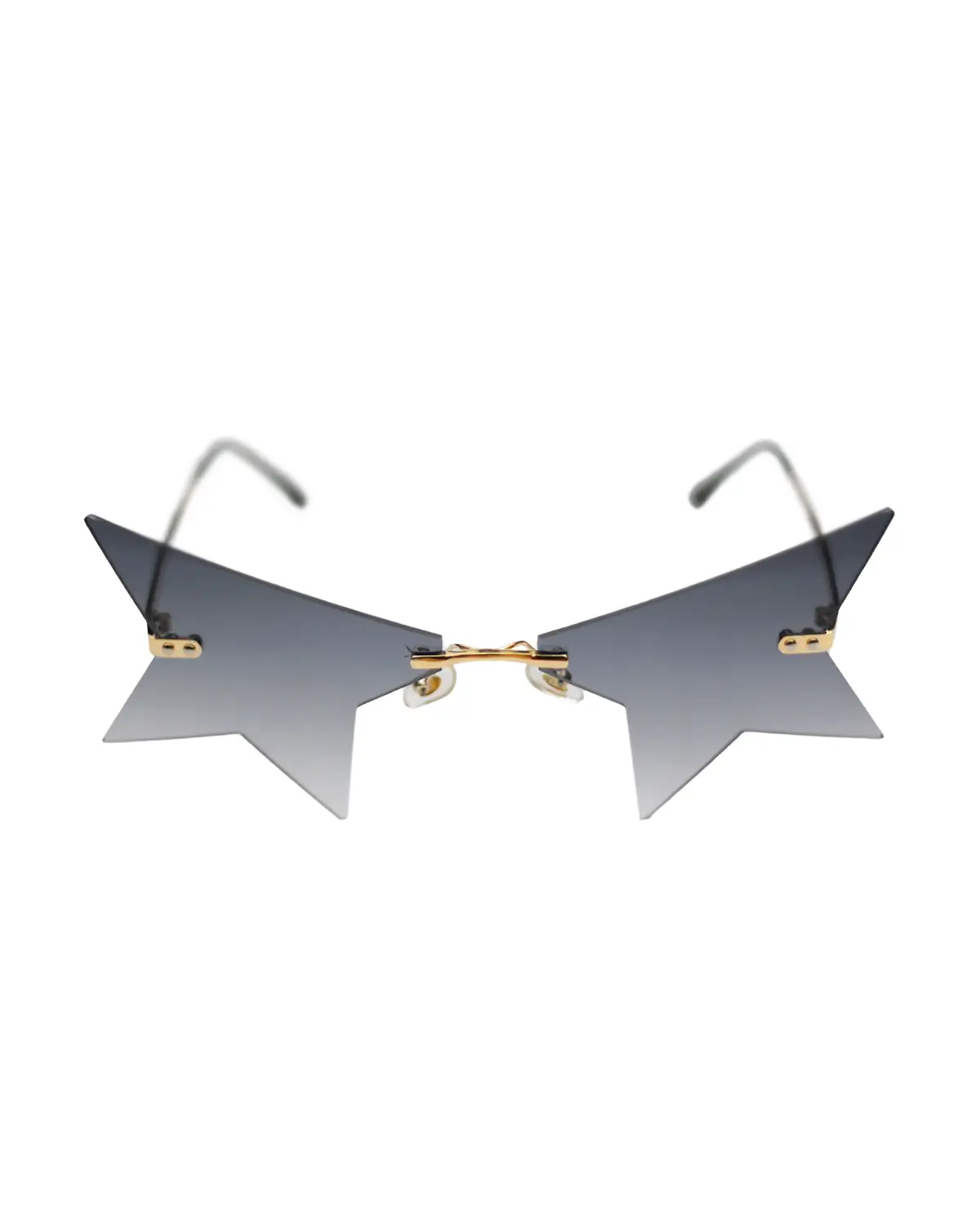 Cosmic Veil | Rimless Avant-Garde Starburst Sunglasses - Image 2