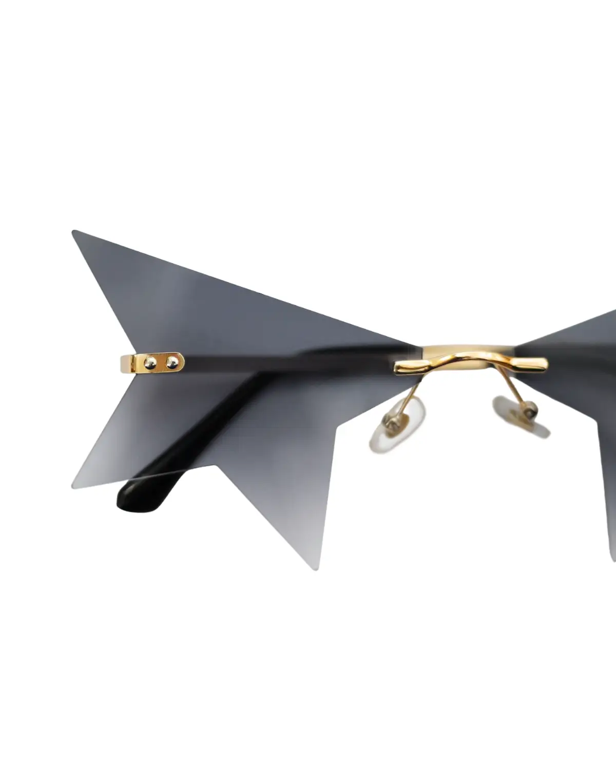 Cosmic Veil | Rimless Avant-Garde Starburst Sunglasses - Image 4